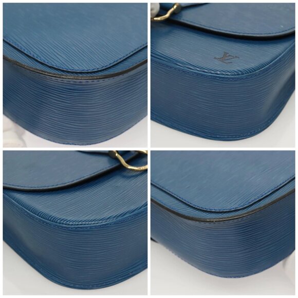LOUIS VUITTON Epi Saint Cloud GM Shoulder Bag Toledo Blue M52195 LV Auth 128324 - Picture 14 of 16